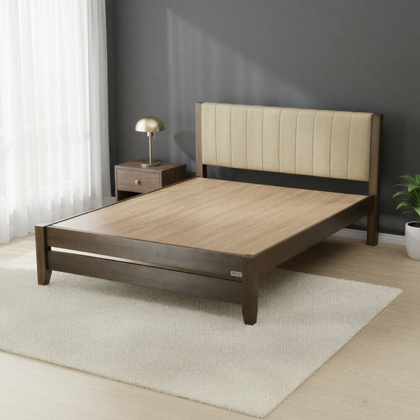 ELBA BEIGE COT IN WALNUT FINISH