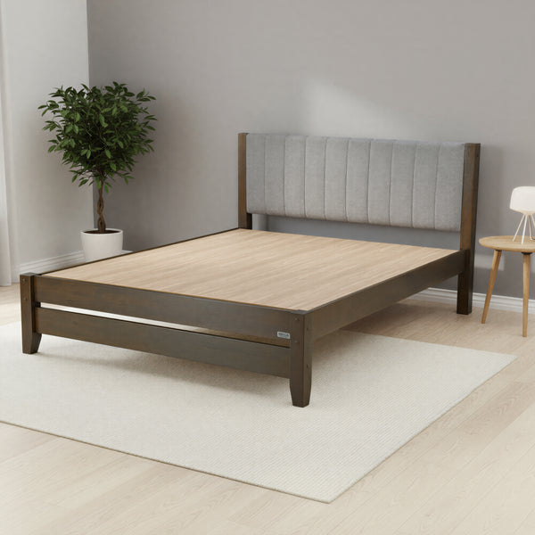 ELBA GREY COT IN WALNUT FINISH