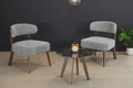 CADET CHARCOL COFFEE TABLE + TARTUS FOSSIL BROWN CHAIR IN WALNUT FINISH