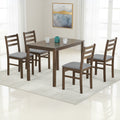 TEYNOR 4 SEATER 5 PIECE SET 1+4 110x70 IN WALNUT FINISH